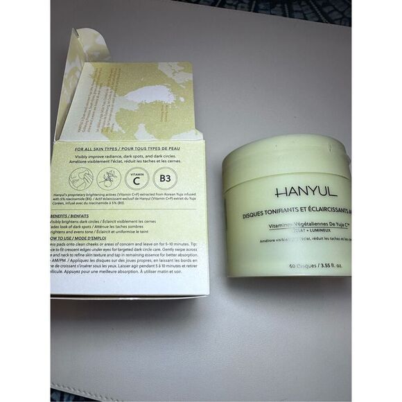 Hanyul Yuja Brightening Toner Pads with Vitamin C and Niacinamide 60 pads - Picture 1 of 6